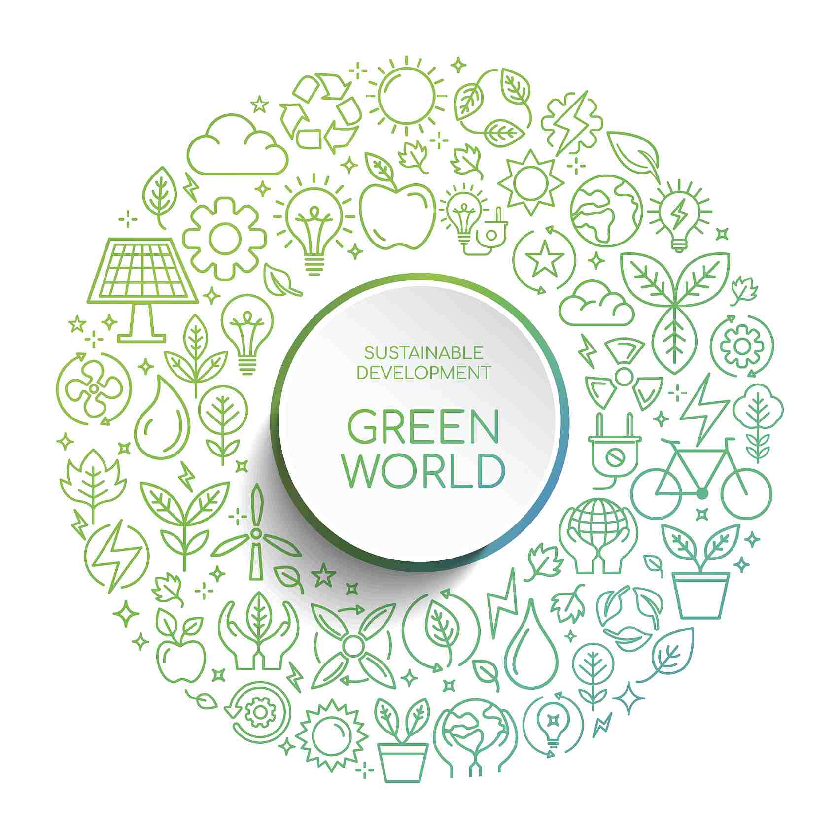 可持续发展的绿色世界 可持续发展的绿色世界