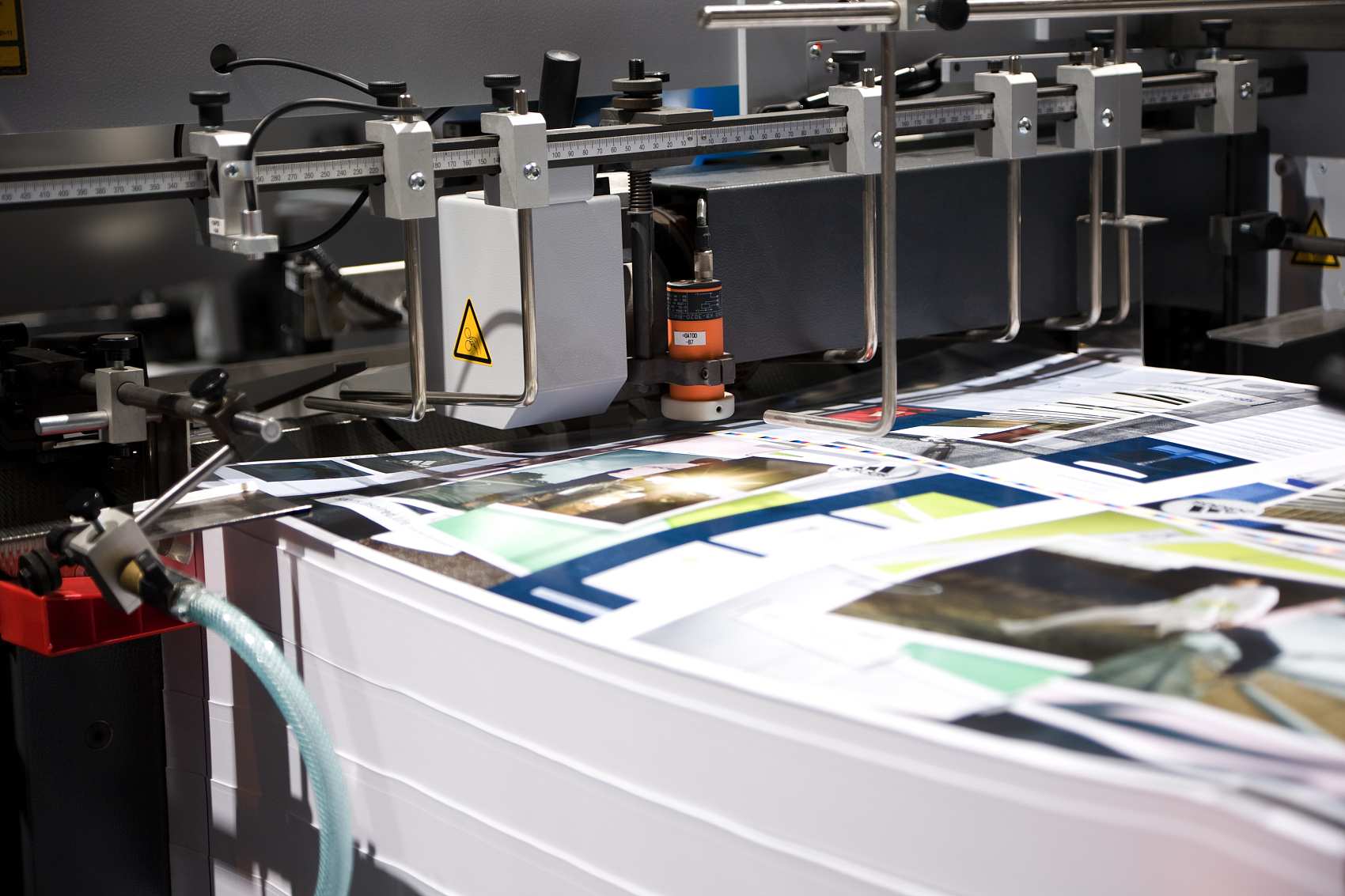 印刷机的近景 印刷机的近景