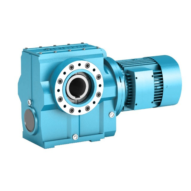 Helical worm gear motor