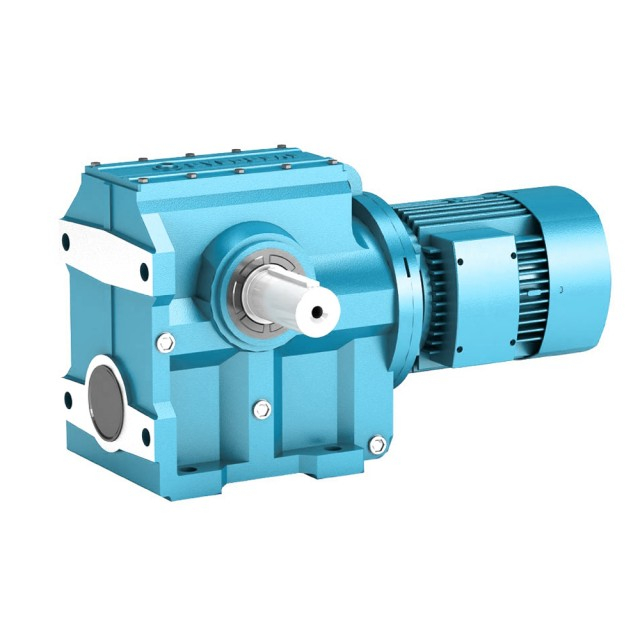 Helical worm gear motor