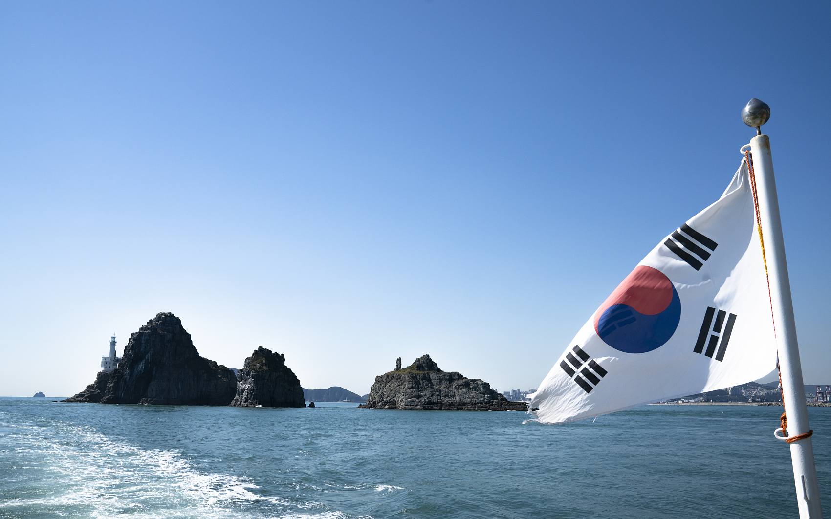 釜山前的六流岛风景。