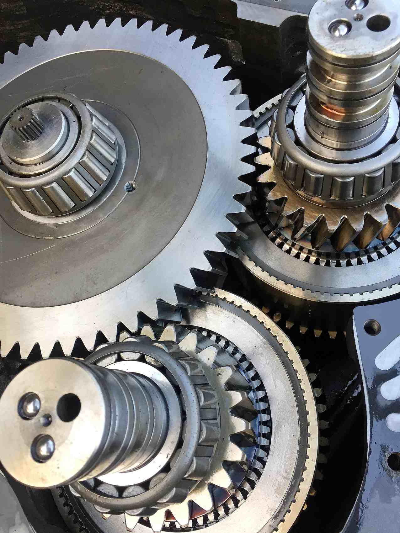 俯视图的齿轮系统